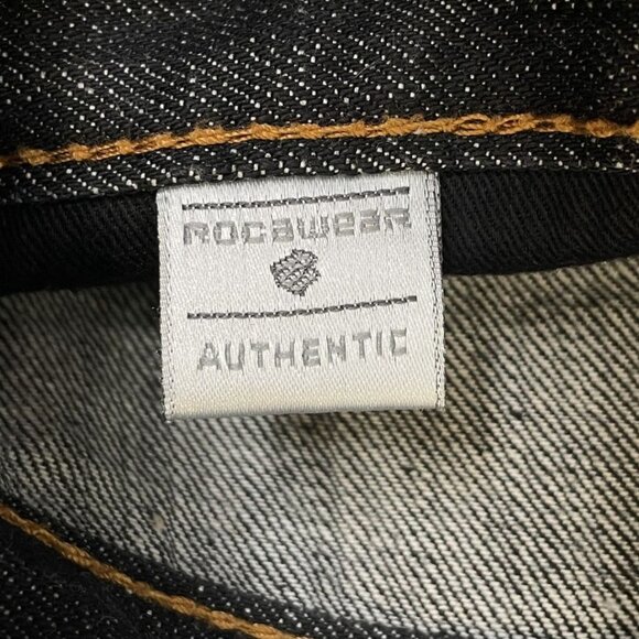 Rocawear Mens Black Denim Jeans W/ Colorful Stitching, 38 - Picture 10 of 12
